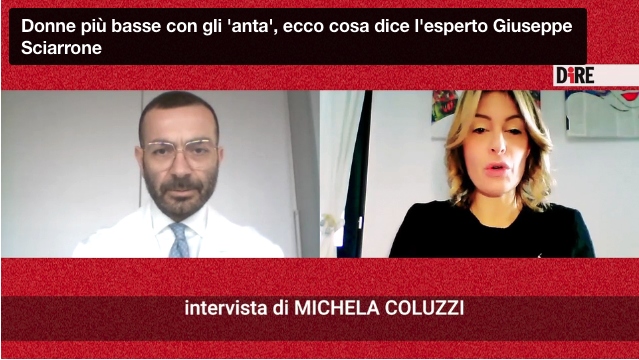 Frame tratto dalla videointervista rilasciata dal dottor Giuseppe Sciarrone sul tema della osteoporosi vertebrale femminile